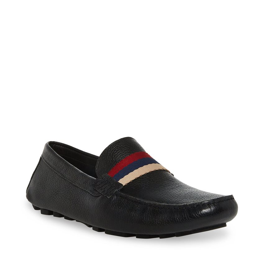 Loafers Steve Madden Baz Cuero Hombre Negras | ES SI9140